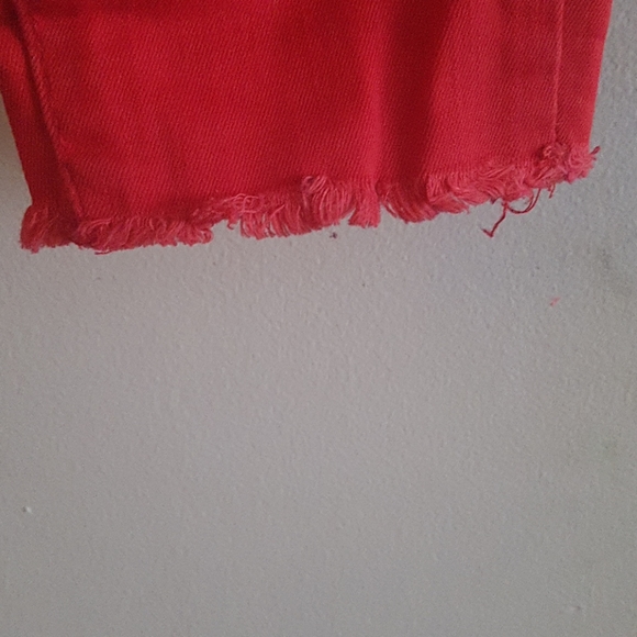 High Waist Red Jeans - Picture 2 of 5
